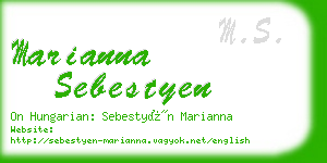 marianna sebestyen business card